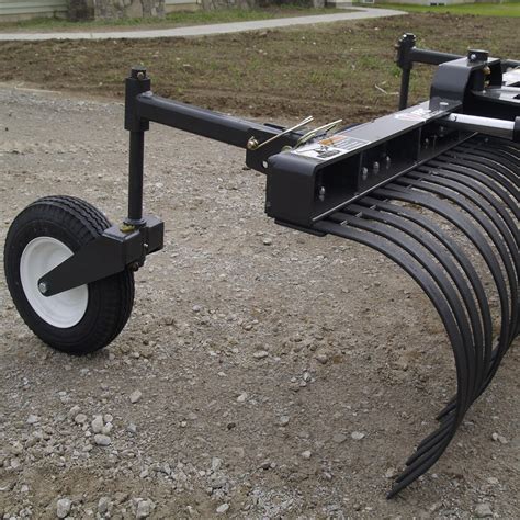 skid steer grader rake|rake attachment for skid steer.